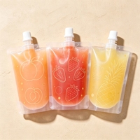 Pochette souple personnalisée avec bec verseur, qualité alimentaire, anti-fuite, avec bouchon à vis pour emballage de jus