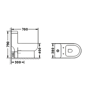 Nhà máy-trực tiếp giá tầng gắn nhà vệ sinh Glossy trắng gốm <span class=keywords><strong>WC</strong></span> sứ vệ sinh phòng tắm đôi Flush washdown một mảnh nhà vệ sinh - Product Image 6