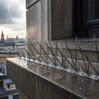 Piques anti-oiseaux multipoints en acier inoxydable avec base flexible en PC pour une dissuasion efficace des pigeons
