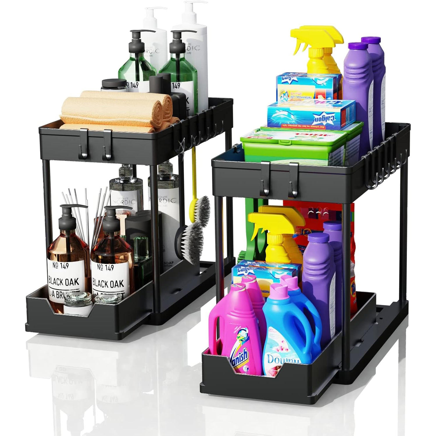 สีดำ/มาพร้อมกับตะขอ5อัน + ที่วางตะเกียบ2อัน