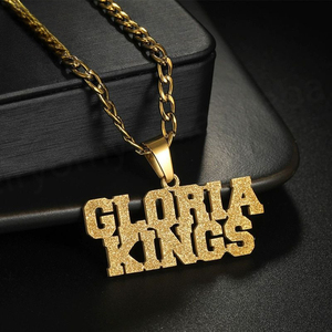 Collar de Acero Inoxidable con Baño de Oro de 18K Personalizado para Mujer, con Cadena de Eslabones y Perla, Regalo con Personalización - Product Image 1