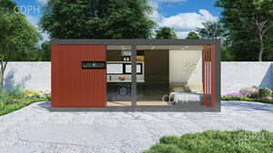 Maison conteneur préfabriquée en acier portable, bureau modulaire, villa intelligente 3 chambres, bain solaire, terrasse enveloppante - Product Image 4