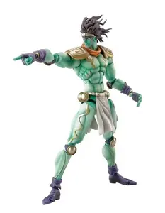 16厘米超级动作雕像大明星白金/Jotaro Kujo动漫人物JoJo的奇异冒险部分。三动作人物娃娃玩具