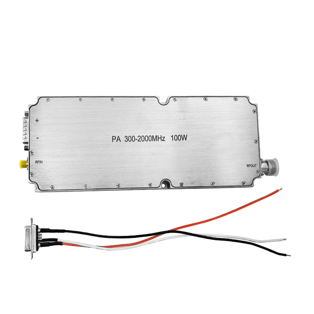 High efficiency and High power 100W Broadband 300-2000MHz RF Power Amplifier Module