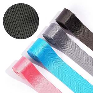 Custom 25mm Polyester Webbing Plain Webbing Colored Imitation Nylon Webbing for Bags - Product Image 1