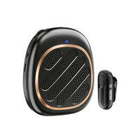 Penguat Suara Lavalier Nirkabel 2.4G Mini Ringan, Baterai Tahan Lama 10 Jam, Sistem Speaker PA untuk Pengajaran dan Pemandu Wisata