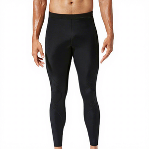 Pantalon de Compression Homme Tendance Personnalisé en Tissu Polyester Respirant, Léger et Durable avec Taille Élastique pour la Salle de Sport - Product Image 1