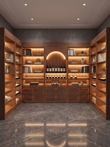 Vitrine multi-compartiments en acier inoxydable pour hôtel, résidence et rangement de salon - Product Image 1