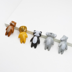 Poignée en céramique de dessin animé coloré avec vis mignon Animal Panda Koala ours Lion tirer bouton décor armoire tiroir - Product Image 2