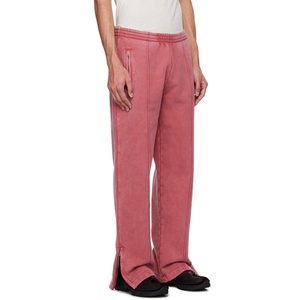 Pantalon de survêtement vintage ample à jambes larges, style streetwear décontracté, en coton French Terry, effet vieilli et délavé à l'acide pour homme - Product Image 3