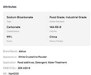 Bicarbonate de Sodium de Haute Pureté Qualité Industrielle et Alimentaire NaHCO3 Poudre de Bicarbonate de Soude Additif Alimentaire Agent Nettoyant Usine Stable - Product Image 6
