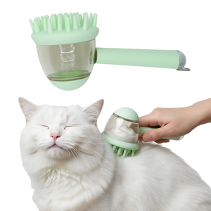 Pet Bathing <b>Brush</b> Multifunctional Massage Comb Shampoo Shower Gel Silicone Cleaning for Dog Cat All Pet Grooming Supplies - Product Image 1