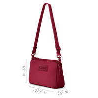 Nouveau Sac Bandoulière Tendance 2026 de Haute Qualité, Personnalisable OEM, en Néoprène avec Doublure en Nylon, Fermeture Éclair, Motif Lettre, Été, Hommes Femmes