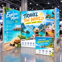Boîte à lumière SEG portable grand format Vivid Premium pour stand d'exposition, rétroéclairée, sans outil, idéale pour les détaillants et le dropshipping lors de salons professionnels