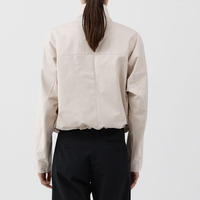 Veste coupe-vent surdimensionnée à col montant pour femme, en polyester et nylon, avec poches, fermeture éclair, design personnalisé, vente en gros