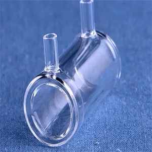 Tùy chỉnh hai lớp rõ ràng ống thủy tinh thạch anh Shunt ống Ống ngưng tụ ống cho phòng thí nghiệm