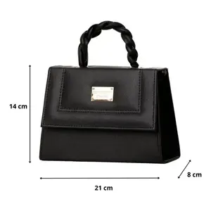 Sac à bandoulière vintage pour femme Nicole Black avec une seule chaîne, imperméable, protégé par RFID, en cuir PU et polyester, toutes saisons, taille S - Product Image 3