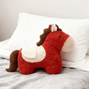Creative New Year Horse Year throw <b>pillow</b>, uniquely shaped plush toy, <b>sofa</b>, living room, Spring Festival decoration, New Year - Product Image 4