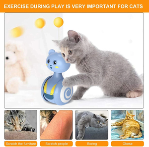 Giocattoli interattivi di piume di gatto Pet Bumbler divertente giocattolo con rotolamento Teaser, bacchetta di piume e palla rotante per gatti - Product Image 4