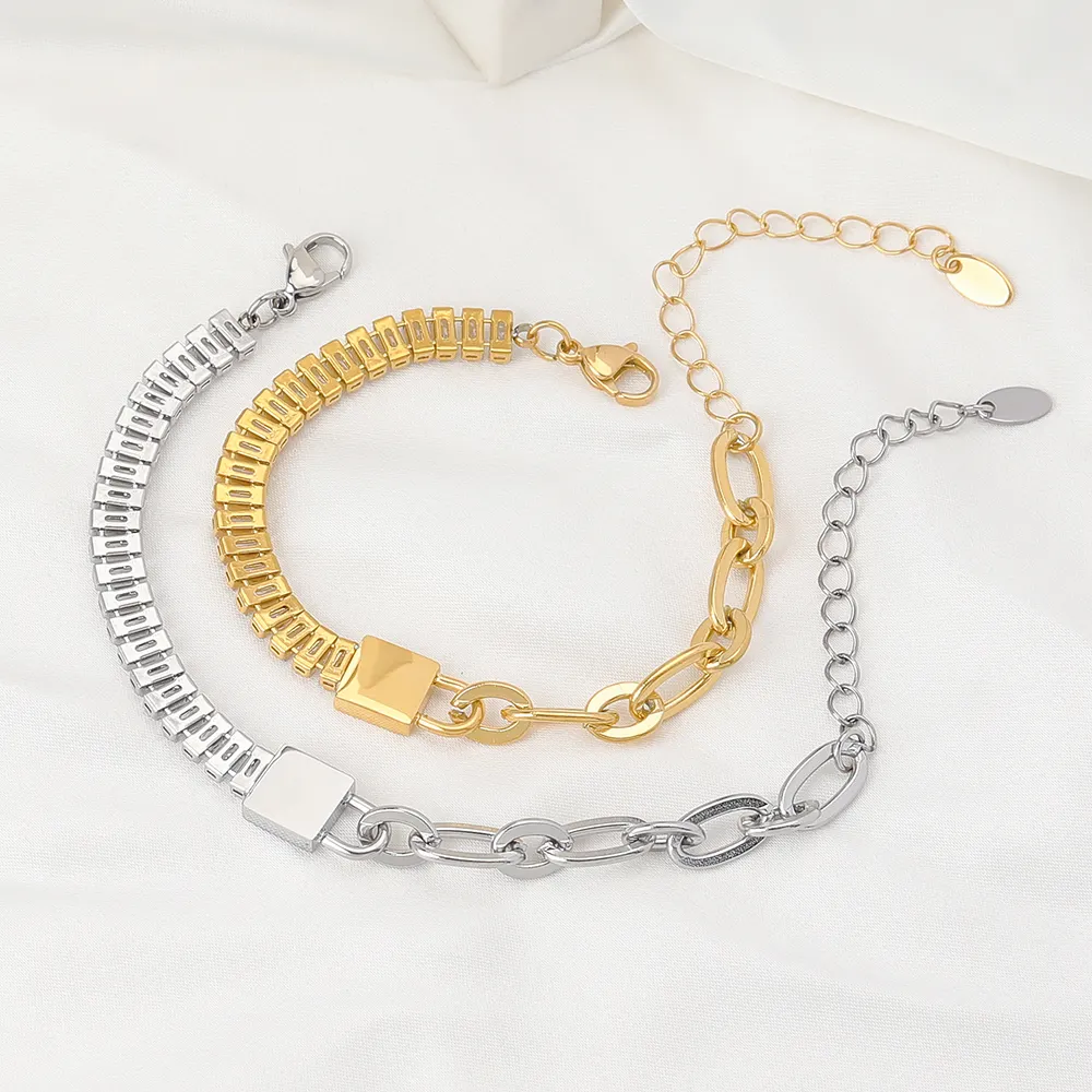 Craft Wolf fine jewelry fashion charm accessori coppia regalo zircone lock link chain bracciale