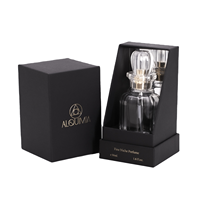 Caja de Perfume de Lujo con Logotipo Personalizado Impreso, Cartón Rígido, Inserto de EVA, Tapa con Solapa, Negro Mate, Botella de Perfume de 100 ml con Embalaje en Caja