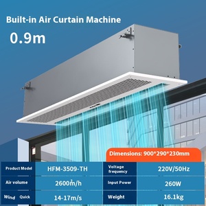 Powerful 0.9/1.2/1.5/1.8m Commercial Air <b>Curtain</b> for Shopping Mall Supermarkets Embedded Fan Motors Core Component DC Fan Motor - Product Image 6