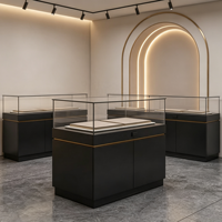 Armoire en verre moderne et durable personnalisée de haute qualité Éclairage LED Matériau en aluminium Comptoir de bijoux Exposition de magasins de détail