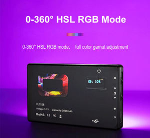 Service OEM ODM, lumière <span class=keywords><strong>selfie</strong></span> compacte à <span class=keywords><strong>profil</strong></span> bas avec batterie 3500 mAh pour YouTube Vlog, lumière <span class=keywords><strong>selfie</strong></span> RGB - Product Image 2