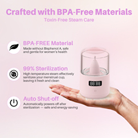 Vaso de Limpieza a Vapor Eléctrico Compacto, Esterilizador de Higiene Femenina, Producto para el Cuidado Menstrual, Silicona Médica, Ecológico, Reutilizable