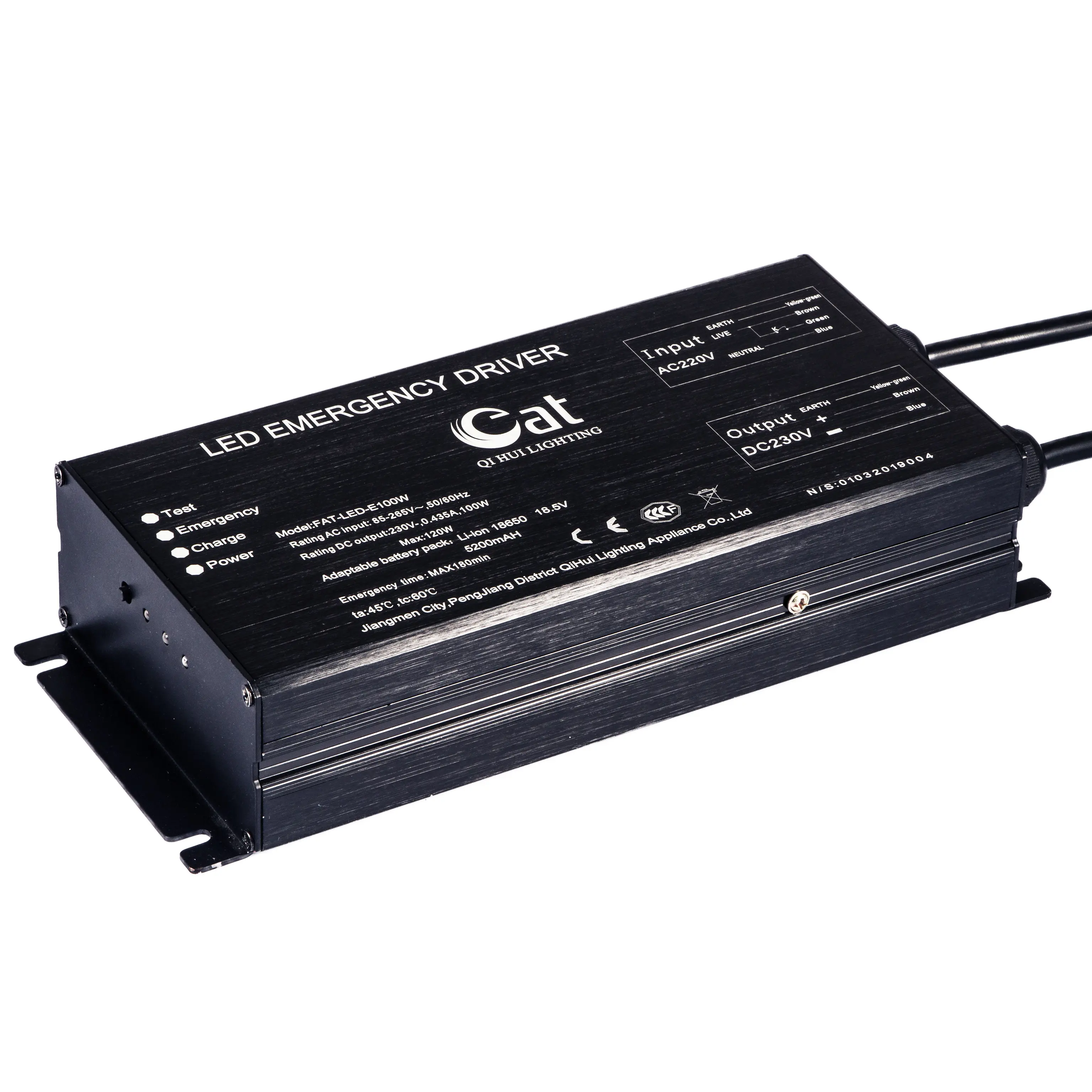 Industrial light strip high power emergency led lighting drive with Li-ion battery backup