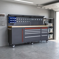 Coffre à outils roulant robuste 84 pouces OEM/ODM/OBM en acier au carbone premium, 10 tiroirs, capacité de charge 900 kg, roulettes industrielles