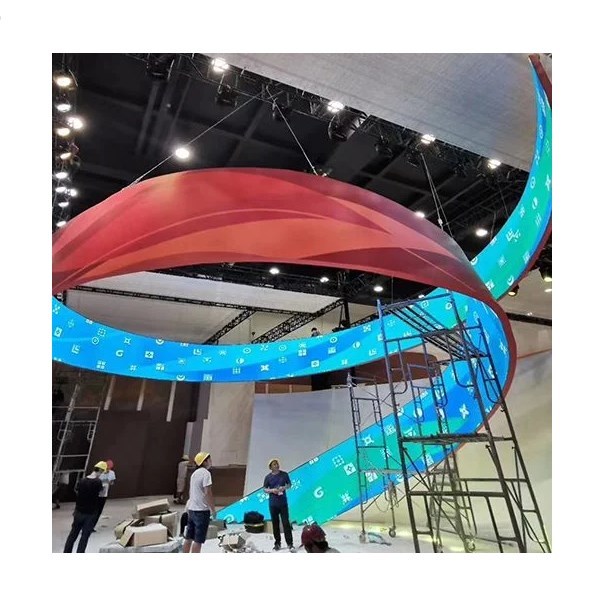 Cylinder/curve/circular Panel 320x160mm 240x120mm Flexible Module P1.25 P1.56 P1.875 P2 P2.5 Soft Led Display Screen