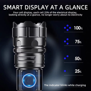 Суперяркий мощный тактический фонарь 1000 люмен, <span class=keywords><strong>5</strong></span> режимов, водонепроницаемый, перезаряжаемый светодиодный фонарик для экстренных случаев - Product Image 3