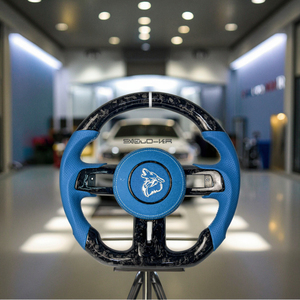 Vente directe d'usine pour <span class=keywords><strong>Ford</strong></span> <span class=keywords><strong>Mustang</strong></span> <span class=keywords><strong>GT</strong></span> <span class=keywords><strong>2015</strong></span>-2023, style course, pour les modèles Sheber, volant en fibre de carbone personnalisable - Product Image 2