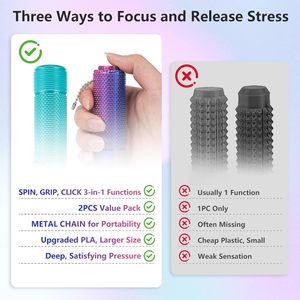 Nouveau porte-clés sensoriel Little Ouchies Pain imprimé en 3D, en EVA, à picots, pour adultes [Spinner Clicker] - Product Image 4