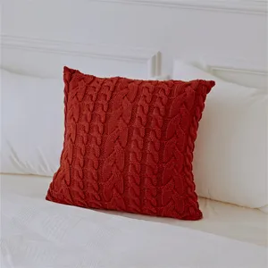 Têxteis-lar luxo almofada 100% acrílico Twist aceitar travesseiro de malha personalizado para sofá sofá ML