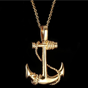 Mode titane acier inoxydable prates des caraïbes ancre pendentif collier bijoux pour hommes chine fabricant - Product Image 3