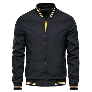 Customized Design Men's Bomber <b>Jacket</b> for Spring Season Solid Color <b>Slim</b> <b>Fit</b> Casual Style for Export to Bangladesh - Product Image 3