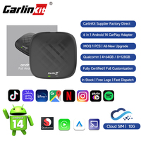 Adaptateur Boîtier AI Cloud Sim Mirrorlink pour Diffusion Sans Fil Wifi6 GPS Dual Channel Carplay Android Auto 14 8G 128Gb 64Gb pour YouTube