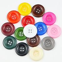 Grands boutons ronds en résine cousus à la main - Noir/Blanc pour manteaux en laine et pantalons habillés, fabriqués en Chine, style simple
