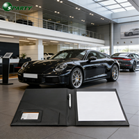 Porte-documents A4 en cuir de luxe avec logo personnalisé, style tendance, cadeau pour propriétaire de voiture, porte-documents de voiture