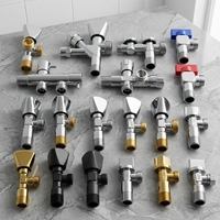 Katup Sudut Kuningan SIHO Berlapis Krom 1/2" Katup Pengatur Air Kamar Mandi Tersedia Kustomisasi