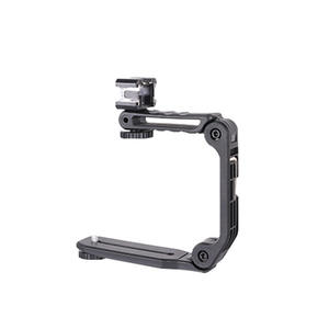 Three Hot Shoes L-Shaped Camera Bracket U-Shaped Foldable Phone <b>Holder</b> DV Handheld Stabilizer-Essential Photography Accessory - Product Image 1