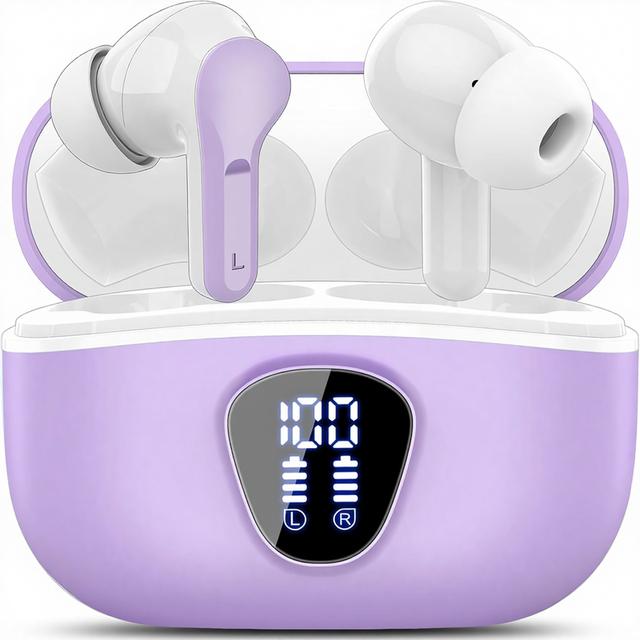 BT5.3 Wireless Earbuds, 40H LED Display, ENC Sport Earphones for iPhone Android