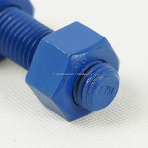 Высокопрочный болт-шпилька <span class=keywords><strong>ASTM</strong></span> <span class=keywords><strong>A320</strong></span> <span class=keywords><strong>L7M</strong></span> с шестигранной гайкой <span class=keywords><strong>ASTM</strong></span> A194 2hm стандартное покрытие резьбы PTE - Product Image 2