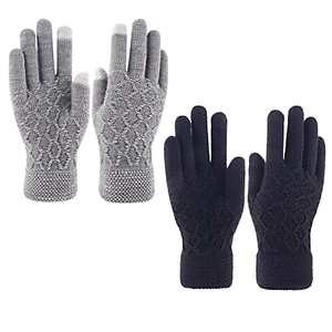 DSX Custom Winter <b>Gloves</b> for Women Fashion <b>Touchscreen</b> Warm Viscose/Polyester Velvet Thermal Needle Detection Wrist-length - Product Image 1