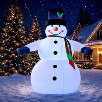 Bonhomme de neige gonflable géant pour la décoration de Noël, idéal pour les événements en plein air et les expositions de fêtes