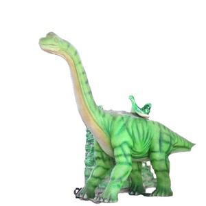 Modèle de dinosaure à long cou animatronique, statue réaliste de saurophage géant avec escalier en pierre pour la décoration de parcs à thème - Product Image 1