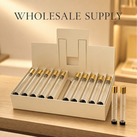 Flacon vaporisateur de parfum vide personnalisé de 35 ml, style stylo, rechargeable, avec capuchon doré, vente en gros, logo personnalisé
