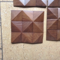 Panneaux muraux et de plafond en mosaïque de bois 3D texturés flexibles et imperméables pour la décoration intérieure des villas et des hôtels, fourniture d'usine